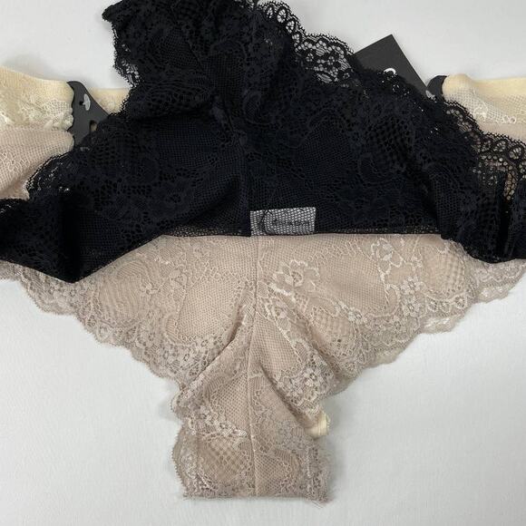 Sophie B 3 Pack Floral Lace Bonded Edge Thongs Underwear Panties XL NEW - Picture 3 of 10
